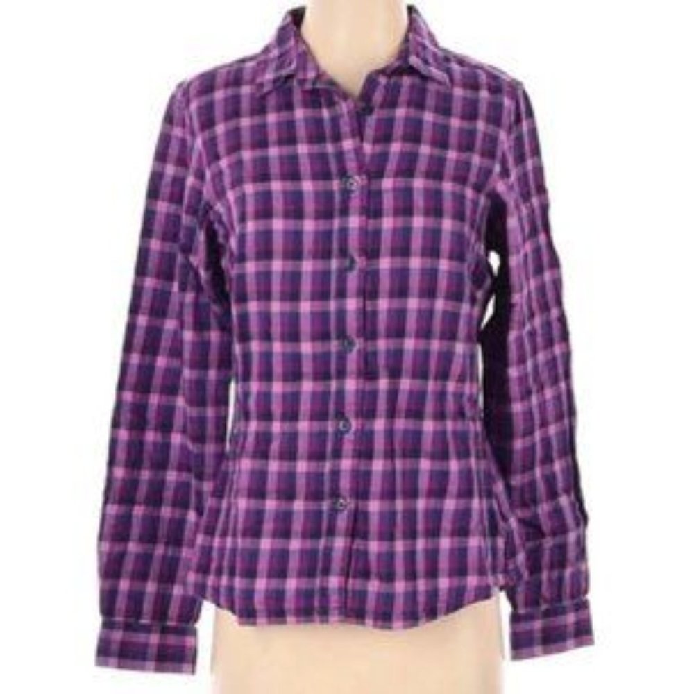 Columbia Button Down Plaid Flannel Shirt Too
